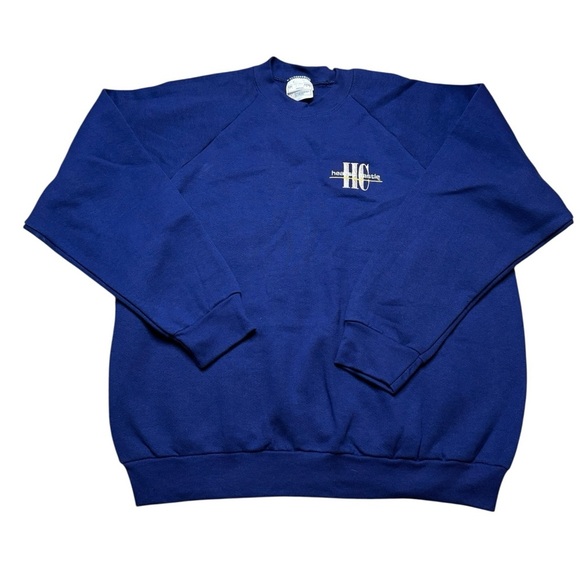 💙 Vintage Hearst Castle Fruit of the Loom Crewneck Sweatshirt XL USA 🇺🇸 - Picture 1 of 3